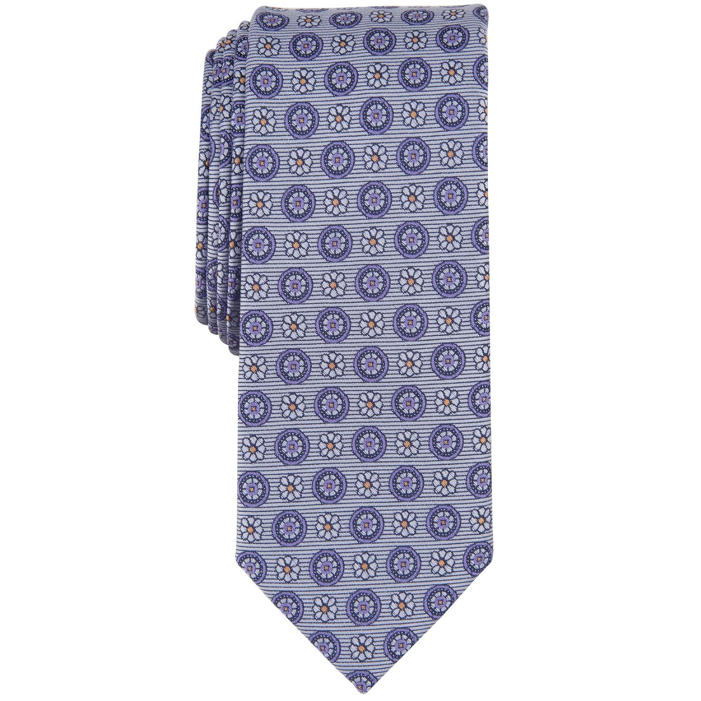 Bar III Men Aiken Medallion Tie Lilac One Size